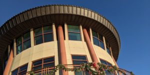 Photograph of the Gail Borden Public Library main building.